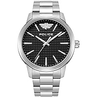 POLICE Watches raho Mens Analog Quartz Watch with Stainless Steel Bracelet PEWJG0018402