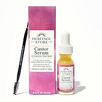 Heritage Store Castor Serum Volumizing Treatment for Fuller, Longer Looking Lashes & Bold Brows, With Organic Castor Oil, Black Castor Oil, Biotin & Our Keratin Supporting Hair Complex, Vegan, 0.42 oz Heritage Store Castor Serum Volumizing Treatment for Fuller, Longer Looking Lashes & Bold Brows, With Organic Castor Oil, Black Castor Oil, Biotin & Our Keratin Supporting Hair Complex, Vegan, 0.42 oz