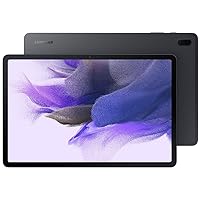 Samsung Galaxy Tab S7 FE 2021 Android Tablet 12.4” Screen WiFi + LTE Unlocked 64GB Long-Lasting Battery Powerful Performance, Mystic Black - S-Pen NOT Included -(Renewed)