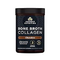 Collagen Powder, Bone Broth Collagen, Chocolate, Hydrolyzed Multi Collagen Peptides, Supports Skin and Nails, Joint Supplement, 30 Servings, 18.6oz