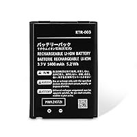 Xahpower New 3DS Battery Pack, 1400mAh Replacement Rechargeable Lithium-ion Battery KTR-003 Compatible with Nintendo New 3DS