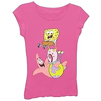 Nickelodeon Spongebob Squarepants, Patrick, & Gary Girls Short Sleeve T-Shirt