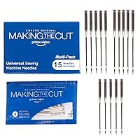 SINGER Making The Cut Universal Sewing Machine Needles - 15 Count - Assorted Sizes 80/12, 90/14, 100/16