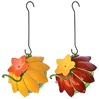 Wild Wings WWSFHF5 So Real Single Flower Hummingbird Feeder, Red/Yellow (2-Pack)