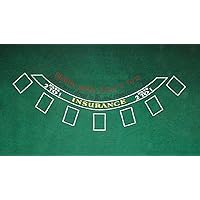 Brybelly Deluxe 36 X 72 Inch Blackjack Felt Table Layout - Comes with Free Deck of Cards!