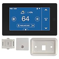 Smart Programmable Thermostat for Home with Zone Remote Sensor and C-Wire Adapter, Tuya/Smart Life Remote Control Work with Alexa and Google Assistant, 7 Day Programmable, C-Wire Optional, 24VAC