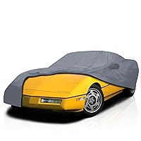 Supreme Custom Fit Car Cover for 1984-1996 Chevrolet Corvette C4 with Mirror Pockets All Weather Protection Waterproof Heavy Duty Windshield Dustproof
