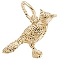 Rembrandt Charms Blue Jay Charm, 10K Yellow Gold