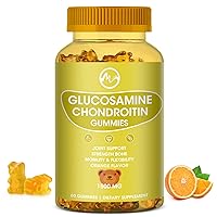 Glucosamine Chondroitin Gummies, Joint Support Supplement for Healthy Hand, Back and Knee Function, Cartilage & Immune Health Support - 60 Gummies