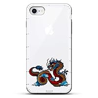 Fantasy: Chinese Dragon 2 | Luxendary Air Series Clear Silicone Case with 3D Printed Design and Air-Pocket Cushion Bumper for iPhone 8/7