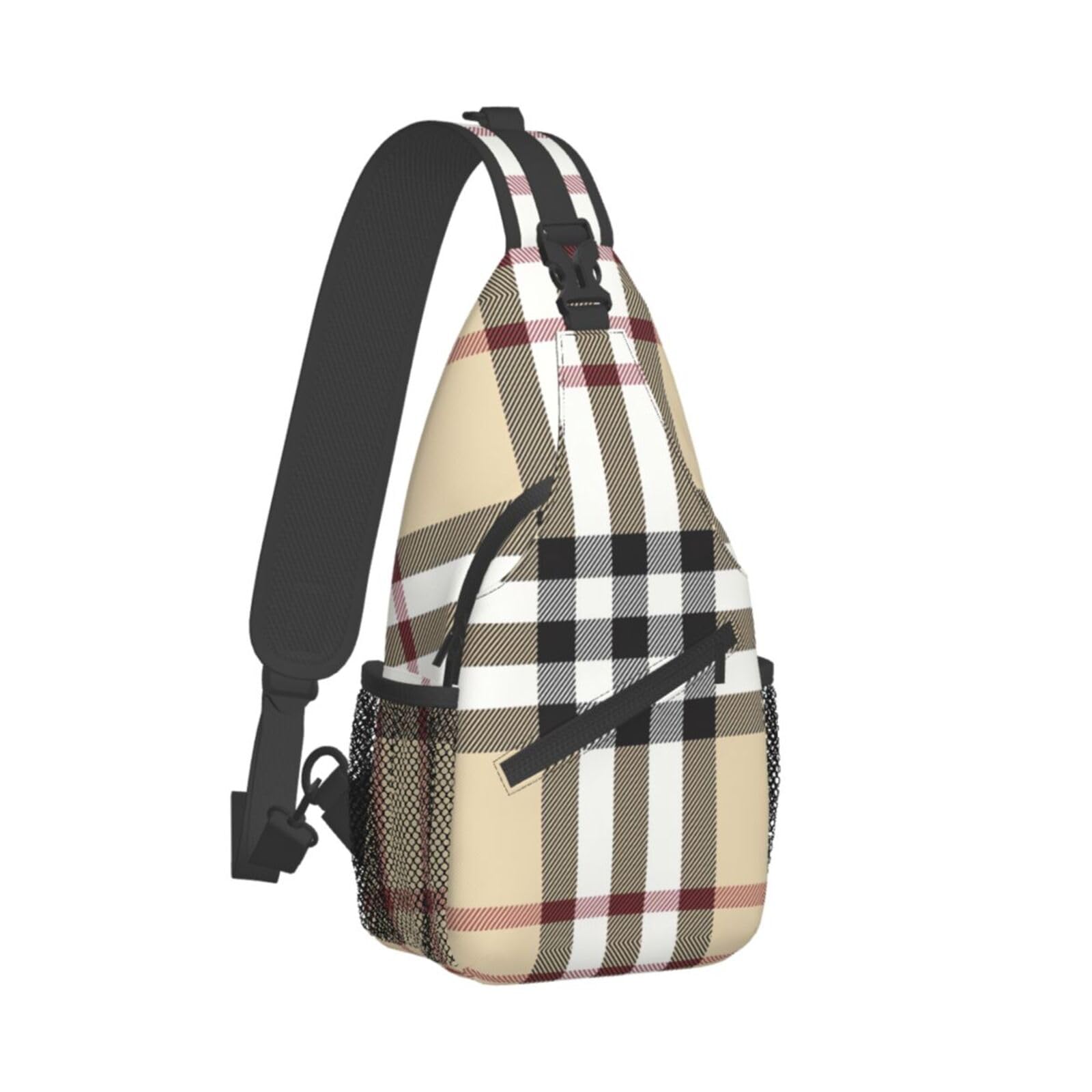 WURTON Sling Bag Glittery Pretty Pattern Print Sling Backpack Crossbody Chest Bag Daypack For Hiking Travel