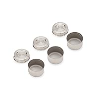 Stainless Steel Reusable Condiment and Snack Containers, Set of 3