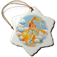 3dRose Blowing Bubbles - Goldfish, fantail, Goldfish, fantail Goldfish,... - Ornaments (orn-46660-1)