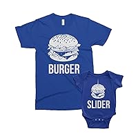 Threadrock Burger & Slider Infant Bodysuit & Men's T-Shirt Matching Set