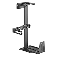 Mount-It! CPU Under Desk Mount Bracket, Rotating Heavy Duty Computer Tower Wall Mount, 360° Swivel Easy Cable Access, 44 lbs Weight Capacity, Adjustable Width Computer Case Holder, Black
