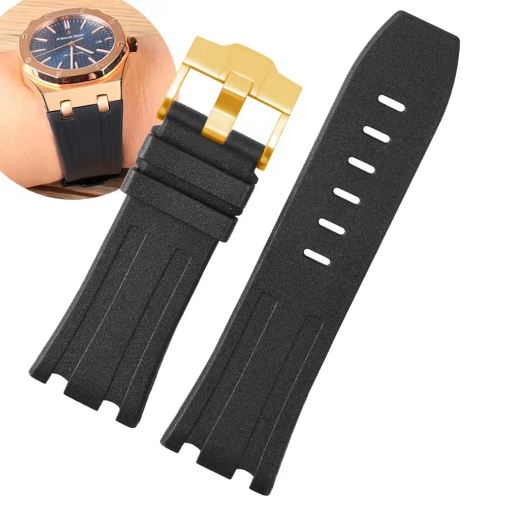 LaTool Dive Rubber Silicone Watch Band Compatible with Audemars Piguet Royal Oak Offshore 15703 15710- 28mm AP Rubber Watch Band Strap