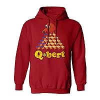 New Graphic Shirt 80's Gamer Old Arcade Novelty Tee Qbert Men's Hoodie Hooded Sweatshirt