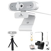 NexiGo 60FPS 1080P Webcam Kits, N660P FHD USB Web Camera with Privacy Cover and Dual Microphones, Upgraded Video Conference Lighting, Lightweight Mini Tripod, for Zoom/Skype/Teams, White
