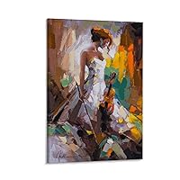 Flamenco Dancer Drawing Poster Anatoly Maitland Abstract Spanish Flamenco Dancer Poster 8 Canvas Painting Posters And Prints Wall Art Pictures for Living Room Bedroom Decor 12x18inch(30x45cm) Frame-s