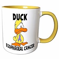3dRose Duck Esophageal Cancer Awareness Ribbon Cause Design - Mugs (mug_114425_13)