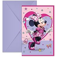 Procos Folat 93942P Invitation Cards FSC Minnie Mouse Pack of 6, Multicoloured