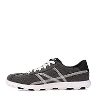 Skechers On-The-Go 2.0 Canvas Lace-Up Black/White 8 M
