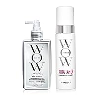 COLOR WOW Long-Lasting Blow Dry Bundle – Blowouts that last for days; Go big with Xtra Large Volumizer and go frizz-free with Dream Coat anti-frizz spray; heat protection.