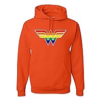 Wonder Woman Rainbow LGBT Pride Mens Hoodies
