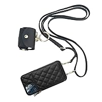 Bocasal A Stylish Crossbody Wallet Case for iPhone 13 Pro + A Slim Leather Case for AirPods Pro