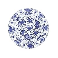 Caspari Delft Paper Salad & Dessert Plates in Blue, 16 Count