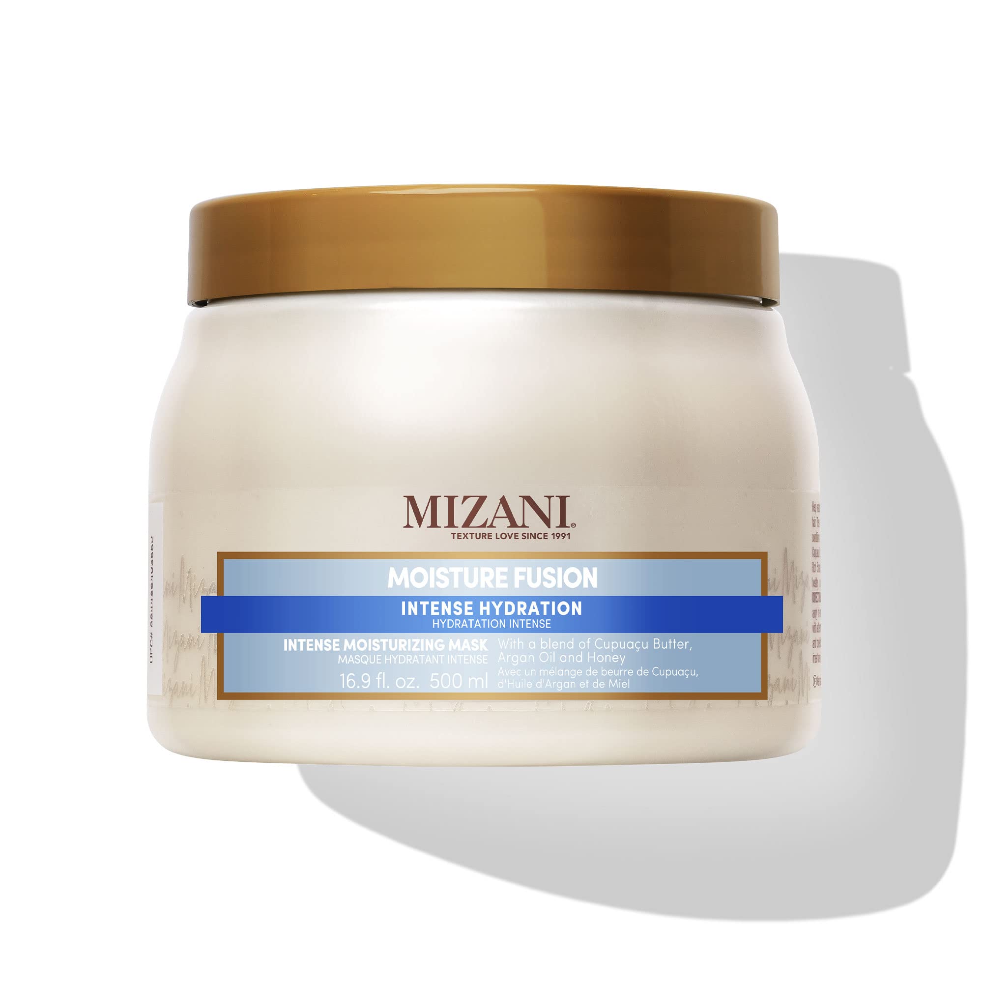 Mizani Moisture Fusion Intense Moisturizing Mask | Restores Hydration in Dry Curls & Coils | Moisturizies without Buildup | with Argan Oil and Honey | for Dry Hair | 16.9 Fl Oz