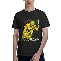 Anime T Shirts Kuroko's Basketball Boy's Summer Cotton Tee Crew Neck Short Sleeve Tees Black