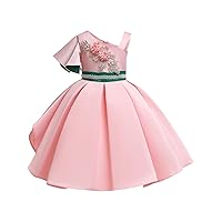 Princess Dress Single Shoulder Girls Pageant Dresses for Easter Christmas Day Halloween Dress Playwear 2-10 Years