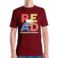 Funny Read All The Cool Kids are Doing It Retro Vintage Read Learning Hobby T-Shirt Kids Men Women