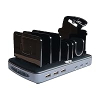 Tripp Lite 6-Port USB Charging Station, 3 USB-C Ports & 3 USB-A Ports, 5V 2.4A Charging - Phone, Tablet, Apple Watch & More Device Storage Space - 1-Year Warranty (U280-006-C3A-ST)