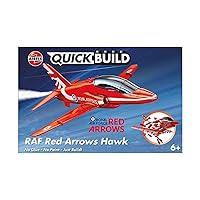 Airfix J6018 Quickbuild Model Airplane Kits for Adults & Kids - Red Arrows Hawk - Fighter Plane Plastic Model Kits, Block Building Sets, Snap Together Aircraft Models, Engineering Toys for Gifts