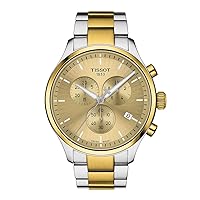 Tissot mens Tissot Chrono XL Stainless Steel Casual Watch Grey, Gold T1166172202100