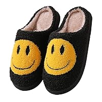 Smile Face Slippers for Women Men Retro Soft Plush Comfy Warm Cloud Slide Happy Face Slippers Memory Foam Cozy Fur Home Shoes Cute Fluffy Fuzzy Slip-on Unisex Slipper Indoor & Outdoor