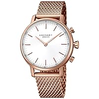 Kronaby Carat Unisex Analog Quartz Watch with Stainless Steel Gold Plated Bracelet S1400/1