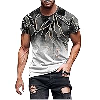 Men's Athletic Washed T-Shirts Basic Crew Neck Marble Graphic Tees Causal Distressed Cotton T Shirts for Men