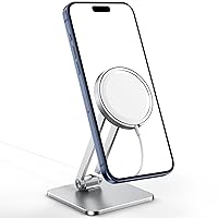 CreaDream Phone Stand for MagSafe Charger, Foldable Adjustable Charging Stands Holder for Desk, Compatible with iPhone 15 14 13 12 Pro Max, Pro, Plus, Mini [MagSafe Not Included]