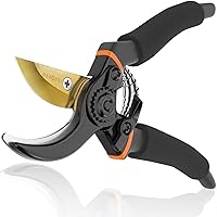 Premium Bypass Pruning Shears for your Garden - Heavy-Duty, Ultra Sharp Pruners w/Soft Cushion Grip Handle Made with Japanese Grade High Carbon Steel - Perfectly Cutting Through Anything in Your Yard