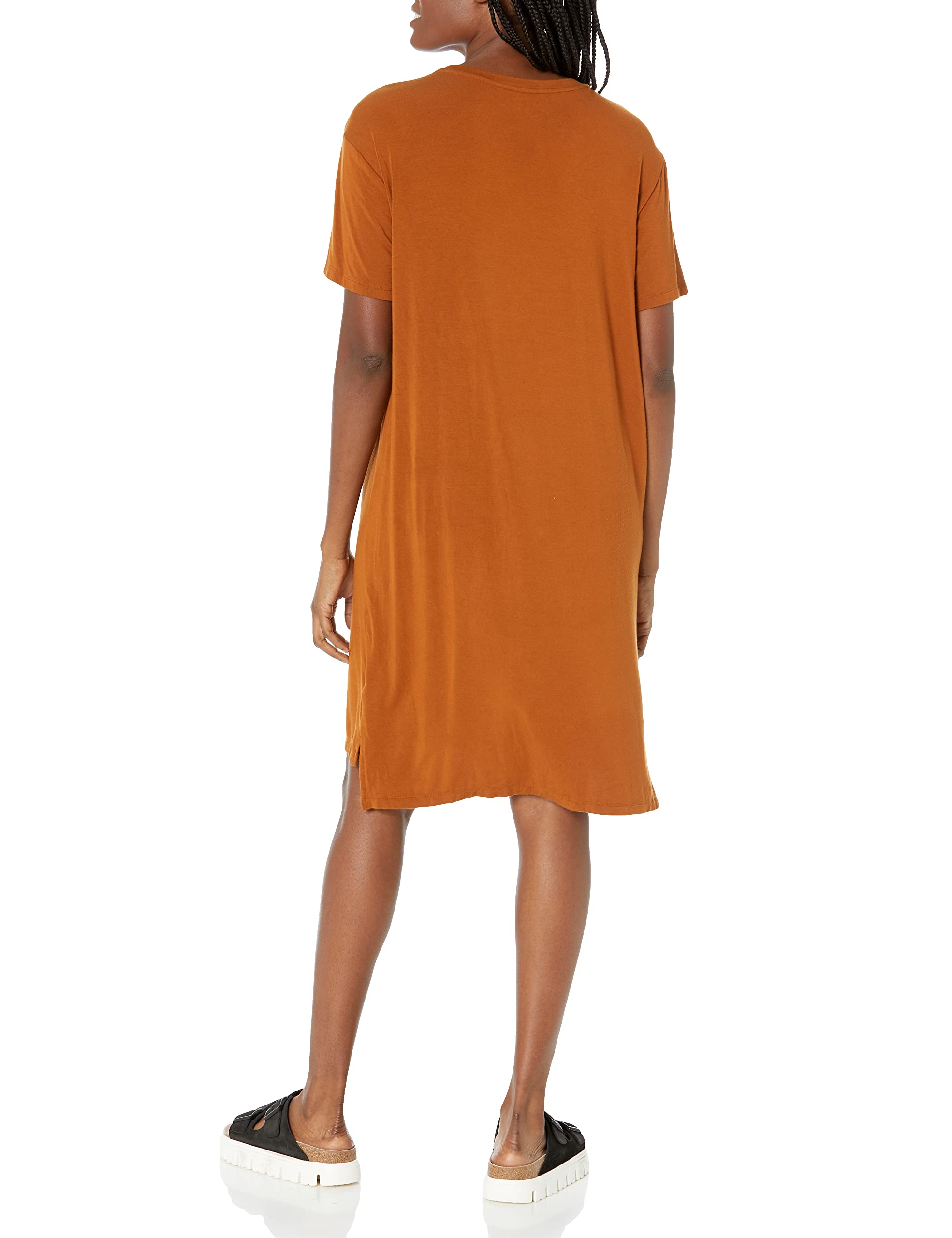 Amazon Essentials Women's Jersey Oversized-Fit Short-Sleeve Pocket T-Shirt Dress (Previously Daily Ritual)