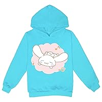 Girls Cinnamoroll Soft Pullover Novelty Cute Graphic Hooded Sweatshirts Casual Trendy Hoodies Sportswear for Fall