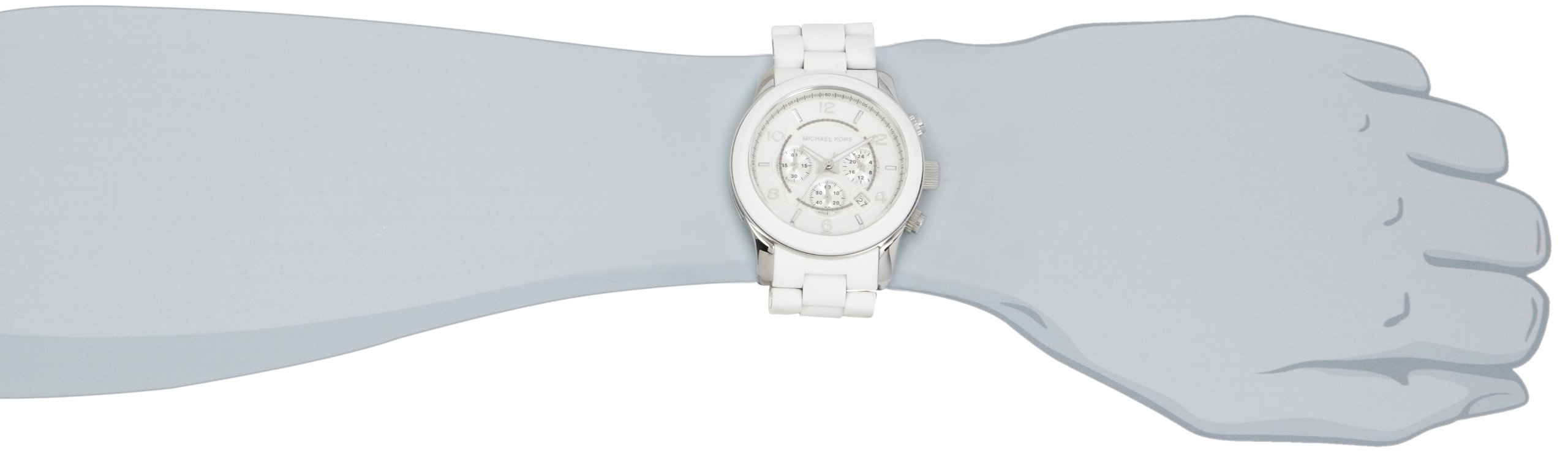 Michael Kors Men's MK8108 Runaway Stainless Steel White Watch