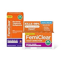 FemiClear Gentle Relief Formula 2 Day Infection Ointment for Bacterial Vaginosis(BV) Symptoms, Natural & Organic Vaginal Ointments, Gentle Formula for More Sensitive Individuals. Manage Fi