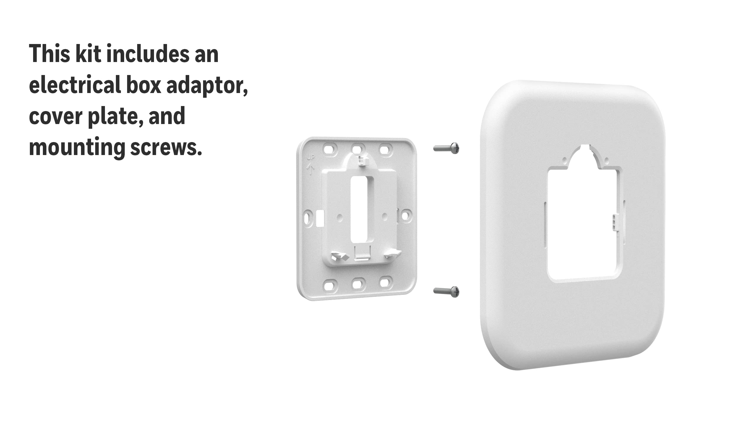 Honeywell Home Large Cover Plate & Electrical Box Adaptor for T-Series Thermostats (THP2400A1080) , White