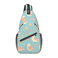 Bird Print Pattern Cross Chest Bag Diagonally Multi Purpose Cross Body Bag Travel Hiking Backpack Men And Women One Size