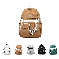 aesthetic backpack Laptop large capacity Outdoor Cute Daypack (Brown)