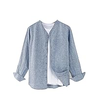 Linen Shirt, Chinese Style Linen Shirt, Breathable Men's Casual Daily Wear